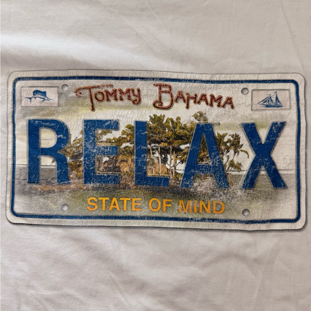Tommy Bahama Relax License Plate Graphic Tee